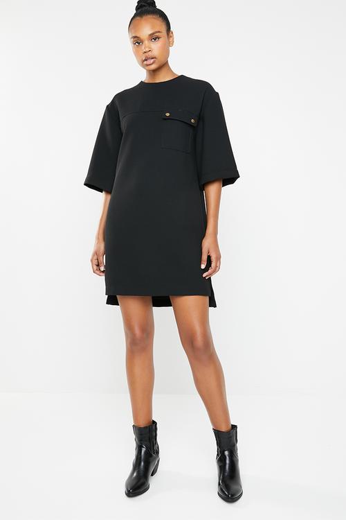 Utility style dress - black