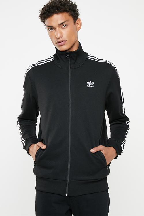 Beckenbauer tracksuit top - black & white