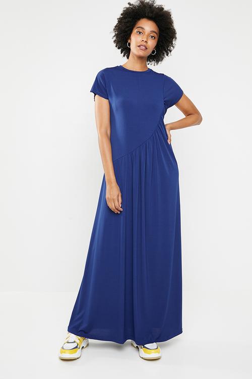 Ruched detail dress - navy