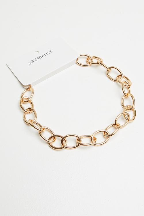 Sejal chain link necklace - gold