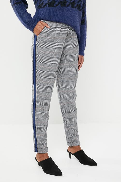Sophie check track panel pants - multi
