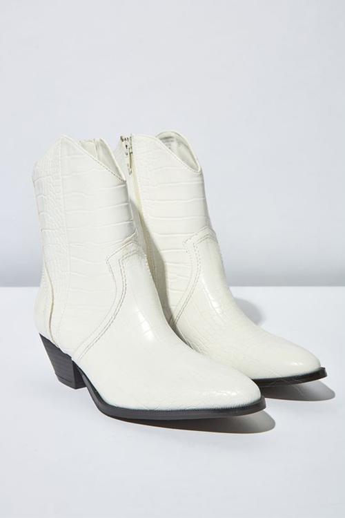 Larissa western boot - white