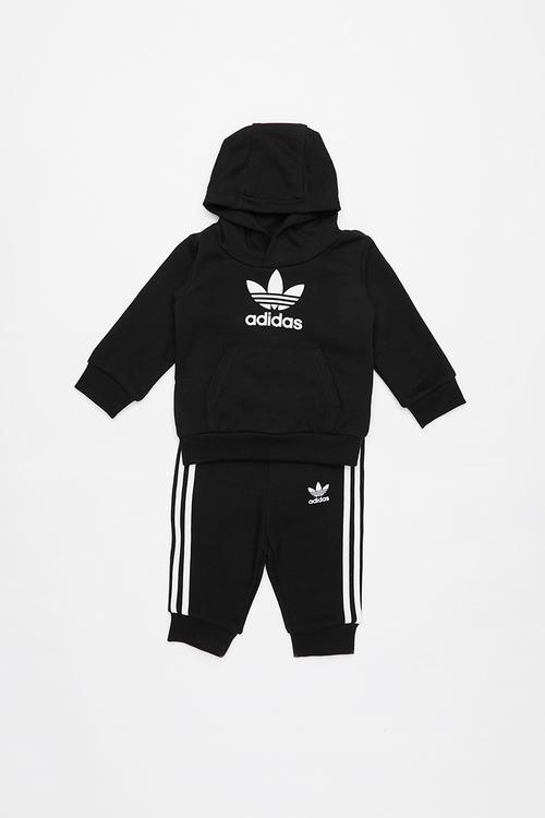 Trefoil tracksuit adidas - black & white