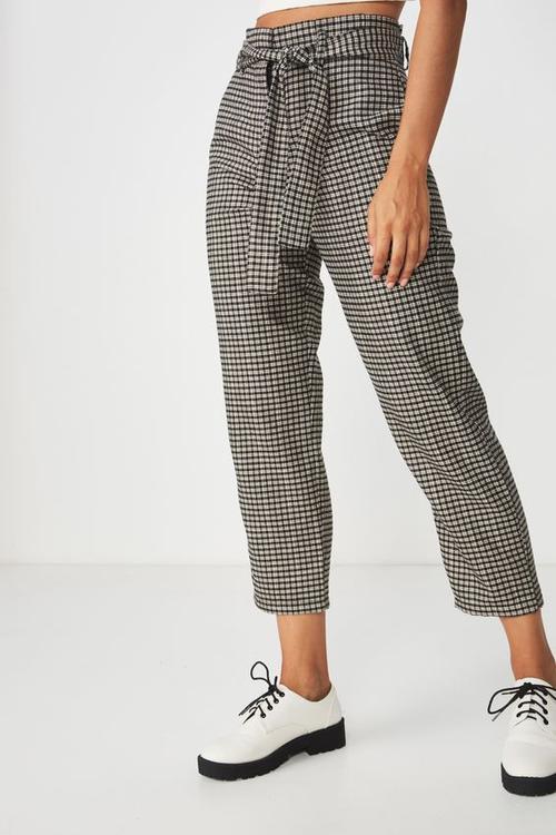 Shannon checked pants - black & white