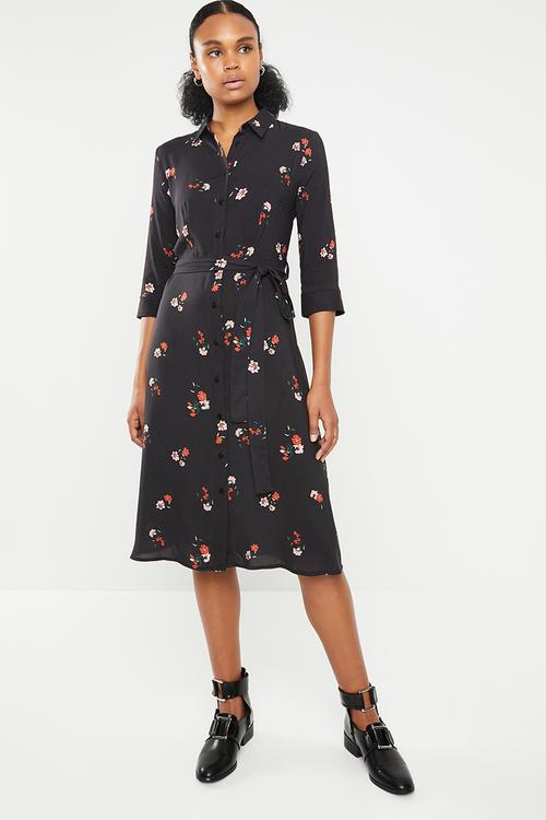 Shirt dress - floral print