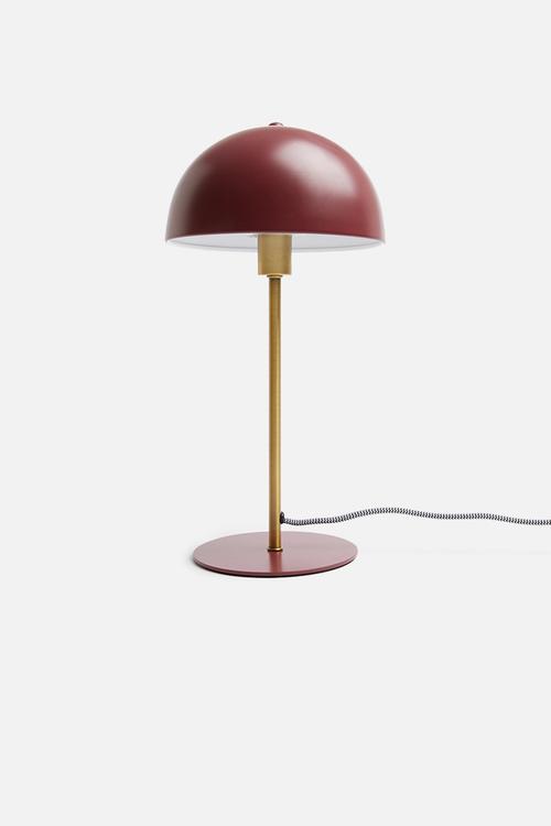 Bonnet table lamp - warm red