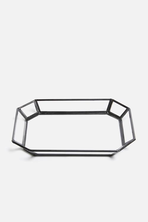 Juno glass tray - black frame