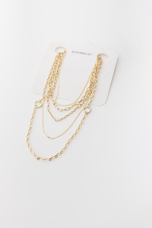 Mila multi chain necklace - gold