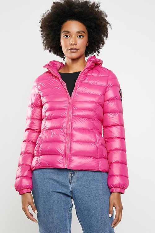 Hoodie puffer jacket - pink