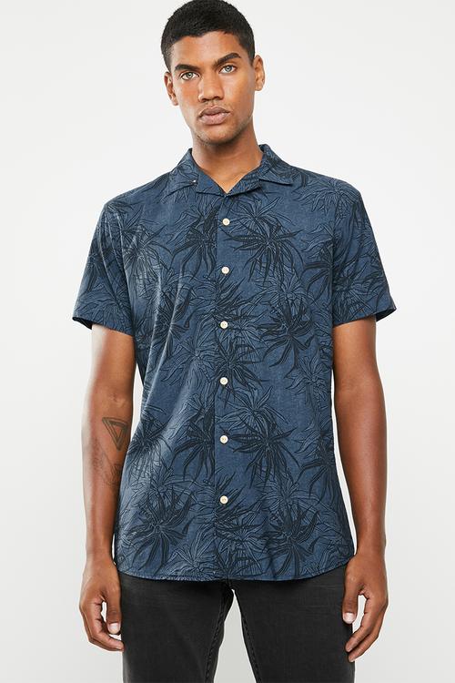 Kahula short sleeve shirt - navy