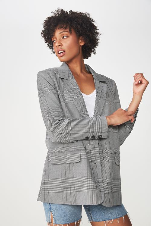 Relaxed blazer - black & white