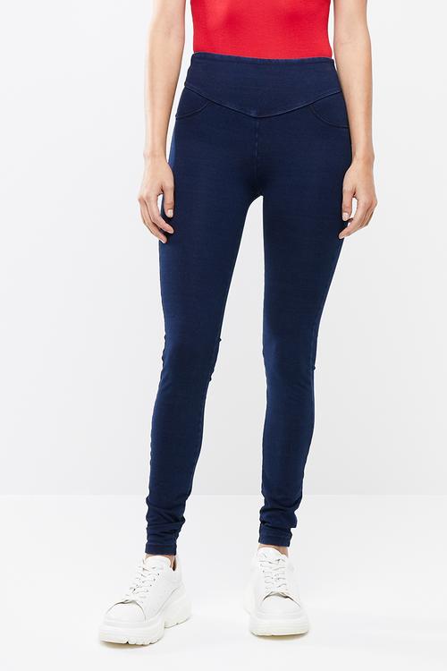 Peaches sculpt knit shaper jeggings - blue