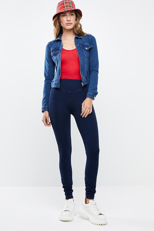 Peaches sculpt knit shaper jeggings - blue