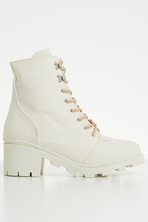 Canvas hiking boot - cream