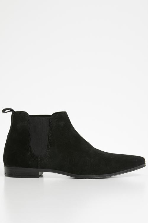 Strauss suede chelsea boot - black