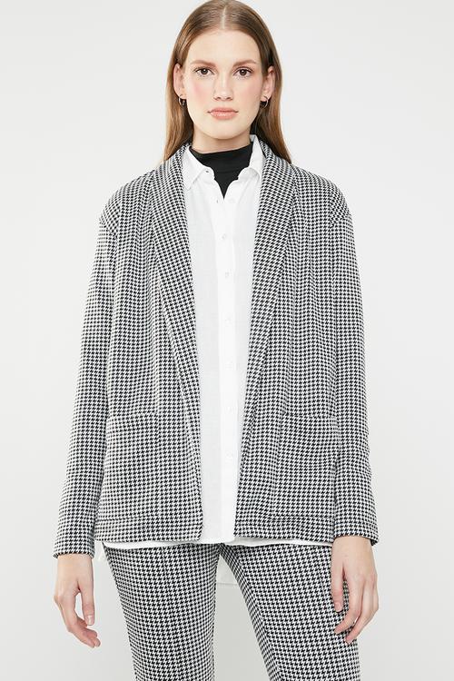 Forever loose blazer - black & white