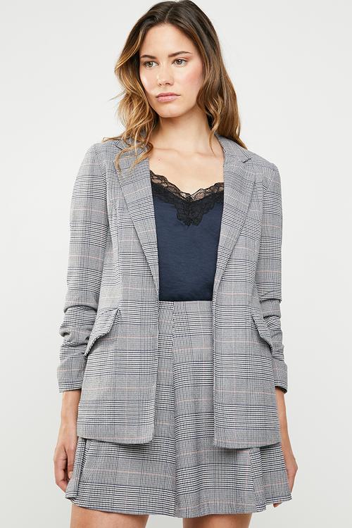 Sophie check 3/4 blazer - multi