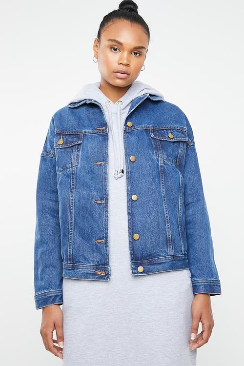 Tia oversize denim jacket - blue