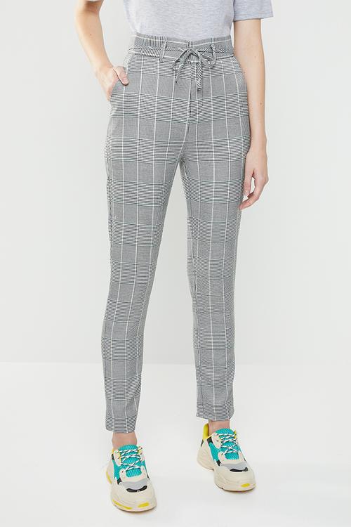 Check tapered pants - multi