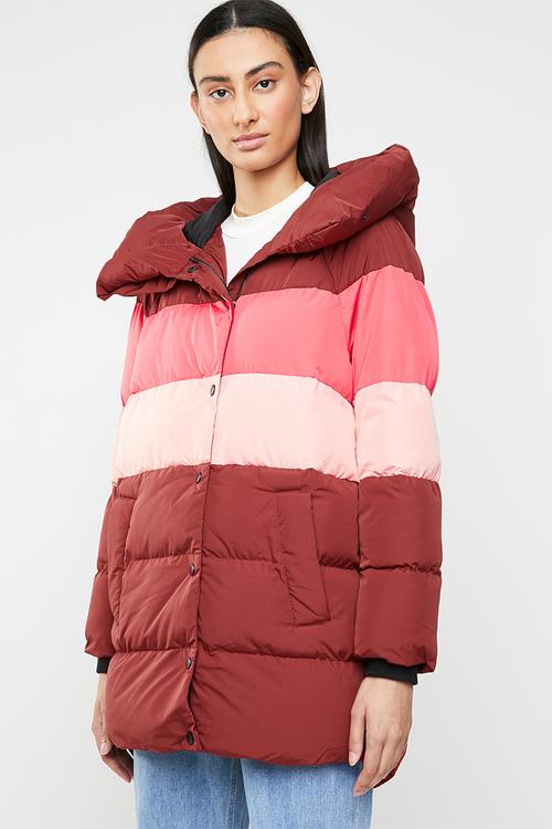 Mari blocked padded coat - multi