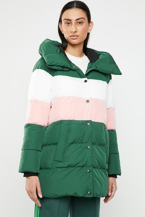 Mari blocked padded coat - multi