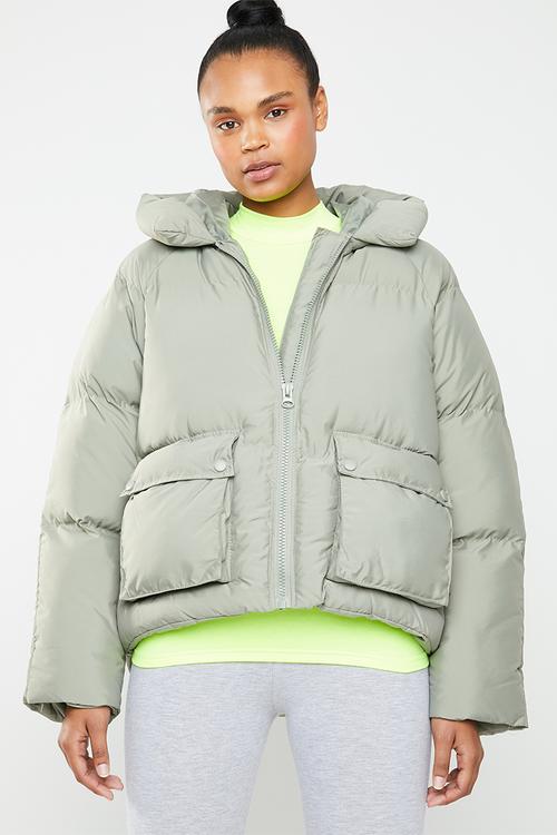 Hooded ultimate puffer jacket - green