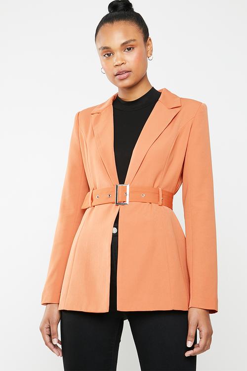 Belted co ord jacket - orange