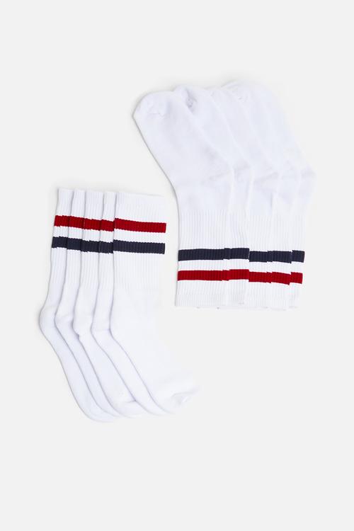 5 Pack tennis socks - white