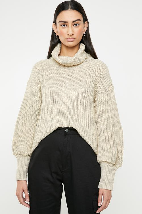 Balloon sleeve pull over - neutral