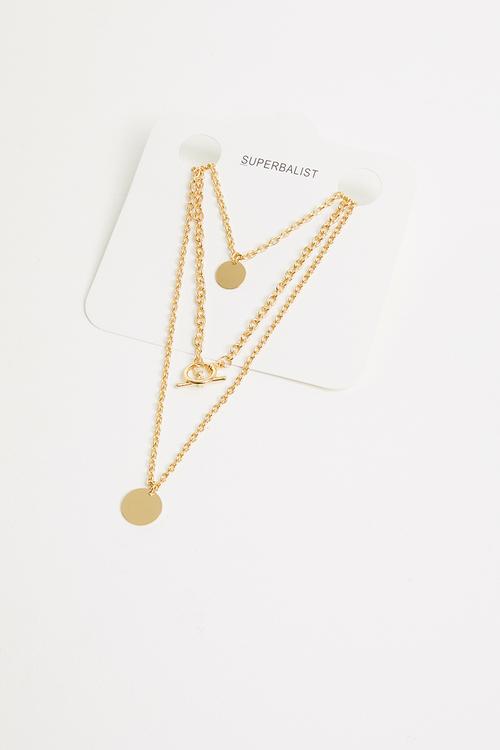 Shelley multi chain necklace - gold