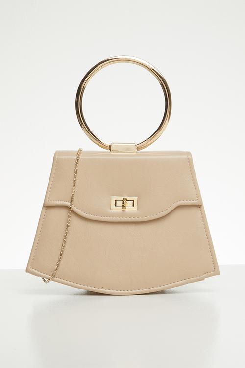 Tracee clutch bag - beige