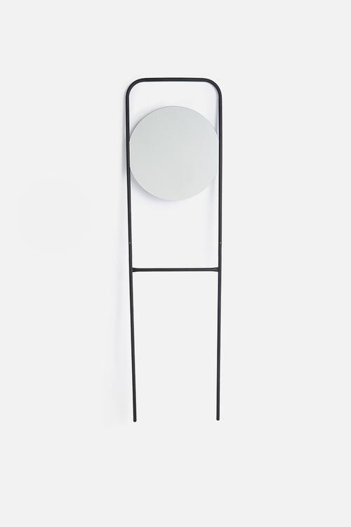 Eclipse leaning mirror - black