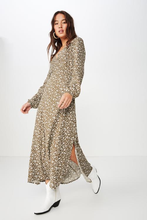 Woven ivy maxi dress - ditsy beech