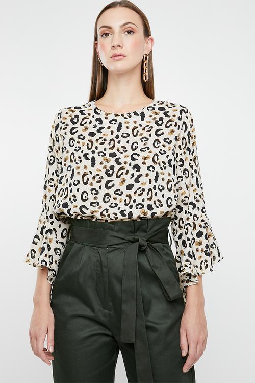 Leopard print top - multi 