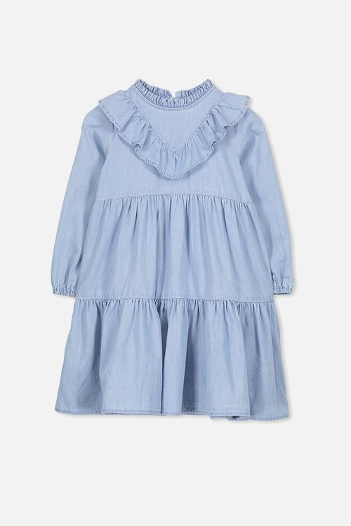 Laura long sleeve dress - blue