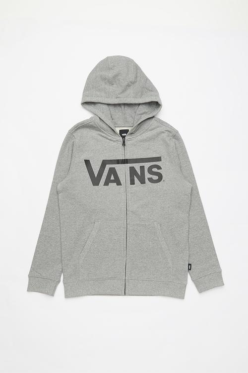Vans classic zip hoodie boys - grey & black