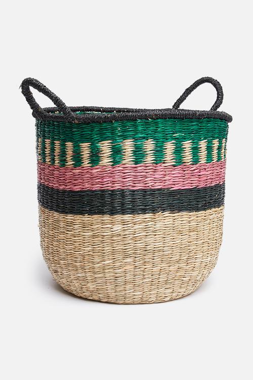 Serena striped basket - multi