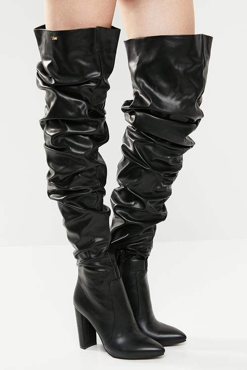 Kelly over the knee boot - black