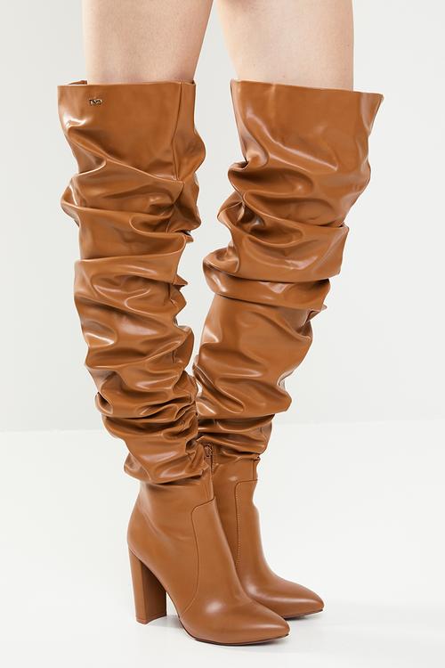 Kelly over the knee boot - tan