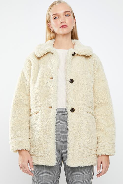 Teddy coat - cream
