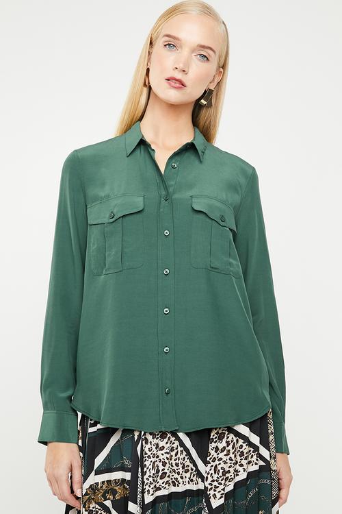 Double pocket shirt - green
