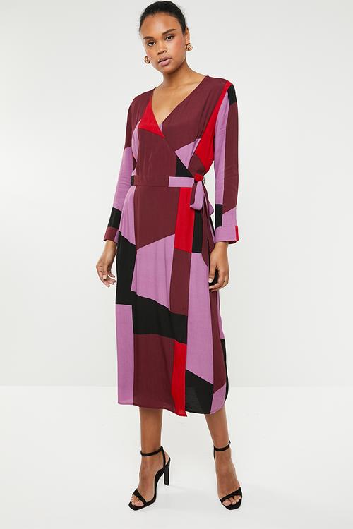 Molly wrap dress - multi