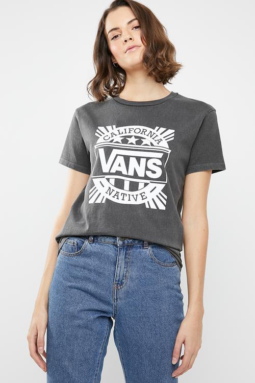 Cali native BF tee - charcoal 