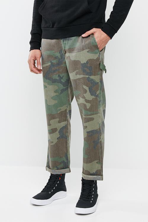 Camo print trousers - green