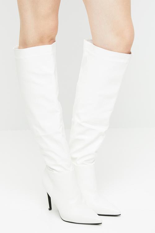 Nix knee high boot - white