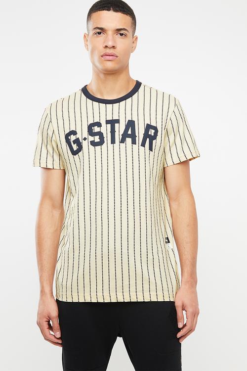 Wabash r short sleeve - cream & navy 