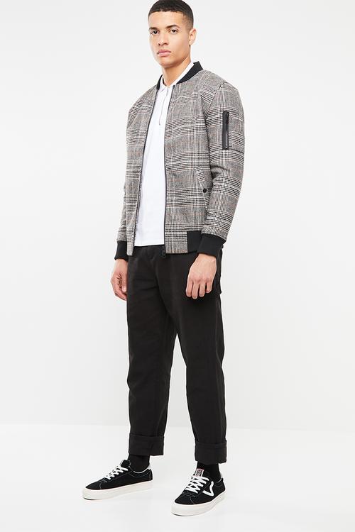 Tapered carpenter pants - black