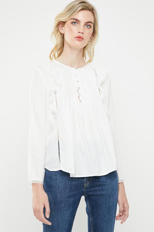 Miria 7/8 blouse - white