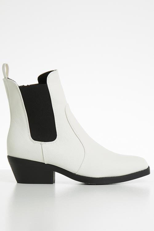 Tessa western boot - white