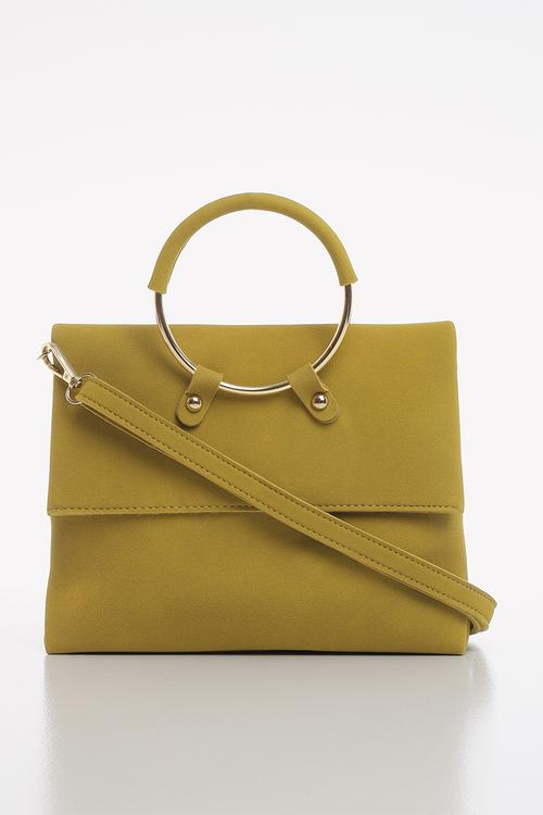 Jagger ring detail clutch - yellow